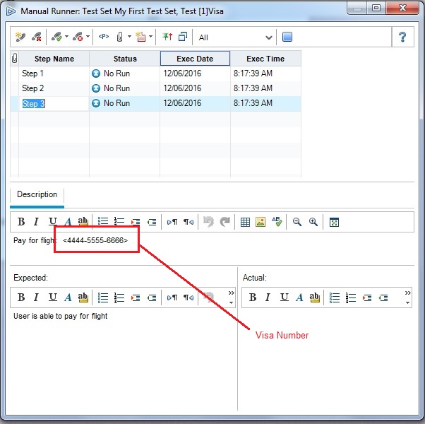 Text Execution with HP ALM Test Configuration