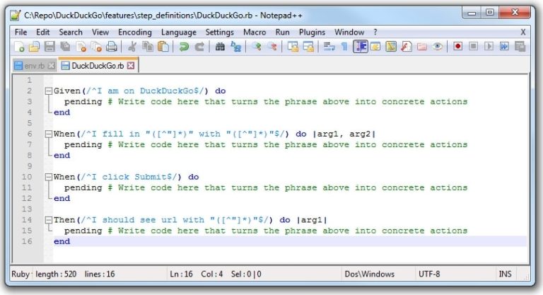 Step Definition File - Ross O'Neill - QA Tips and Advice